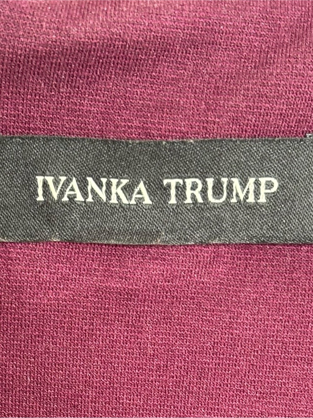 Ivanka Trump Sleeveless Ruched Midi Dress in Plum - Picture 5 of 5